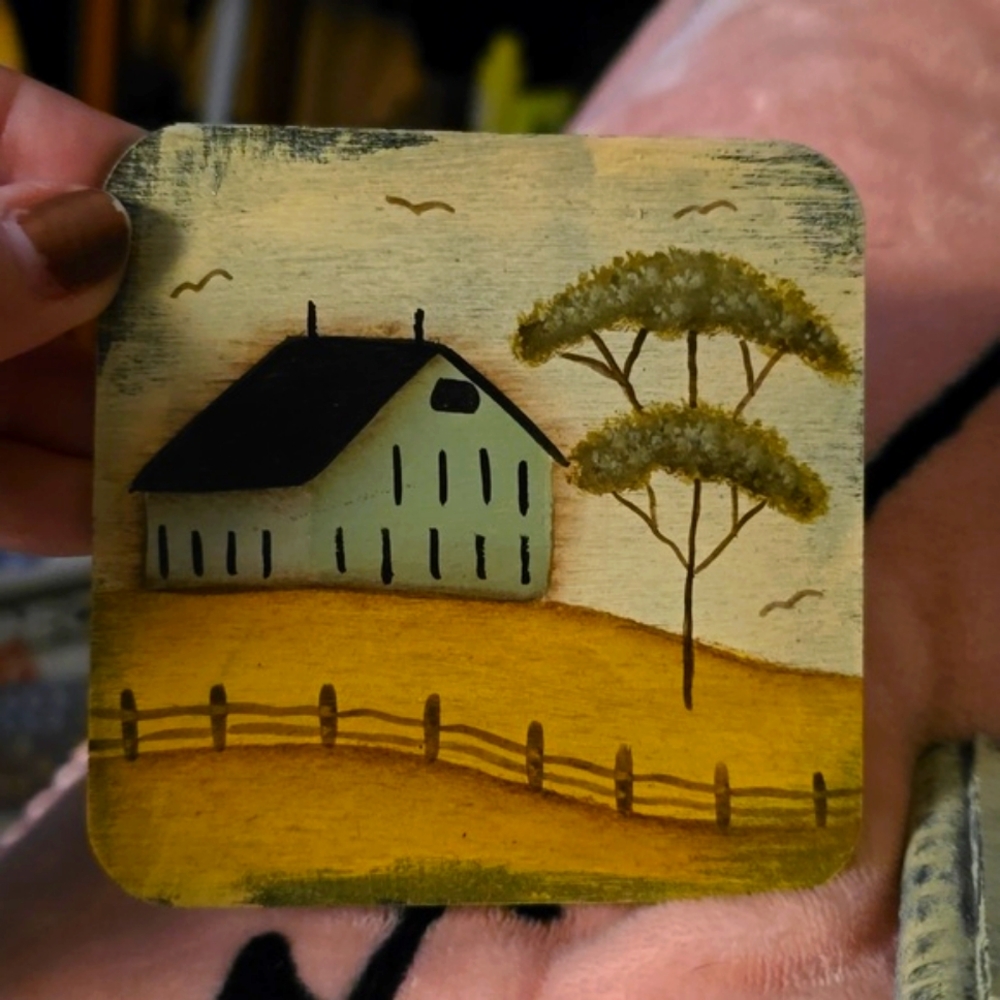 Handpainted Set of 6 Beautiful Coasters of New England style homes 🏡 - Picture 10 of 10